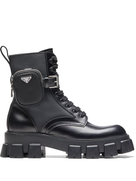 prada ankle boots mens|prada combat boots with pouch.